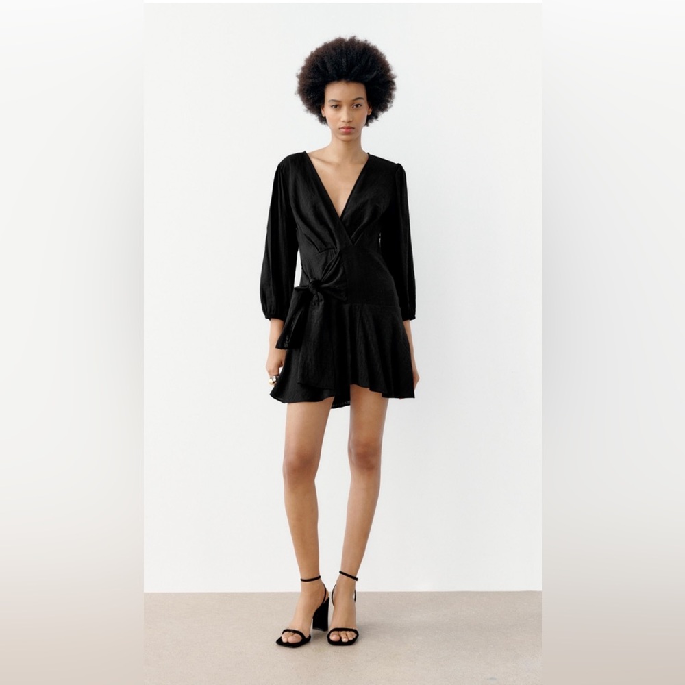 Zara Black Wrap Dress